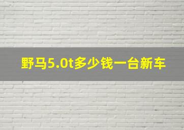 野马5.0t多少钱一台新车