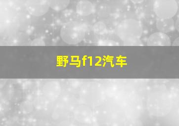 野马f12汽车