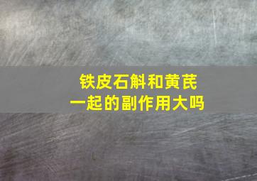 铁皮石斛和黄芪一起的副作用大吗