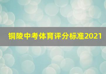 铜陵中考体育评分标准2021