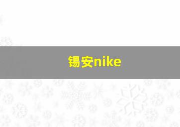 锡安nike