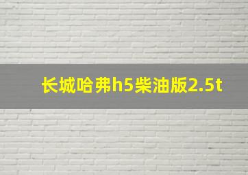 长城哈弗h5柴油版2.5t