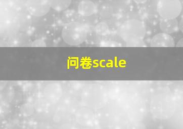 问卷scale