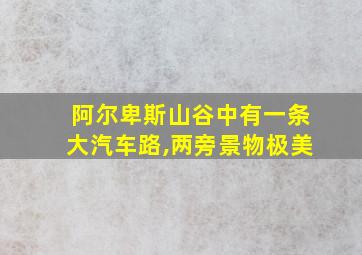 阿尔卑斯山谷中有一条大汽车路,两旁景物极美