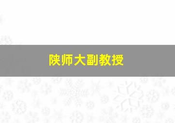 陕师大副教授