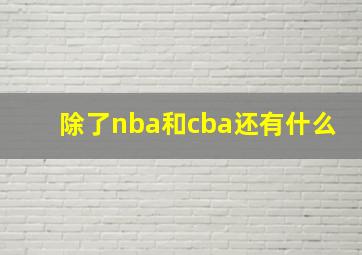 除了nba和cba还有什么