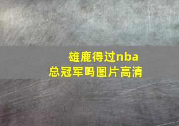 雄鹿得过nba总冠军吗图片高清