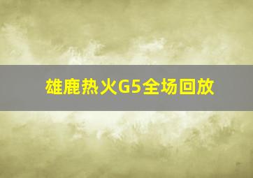 雄鹿热火G5全场回放