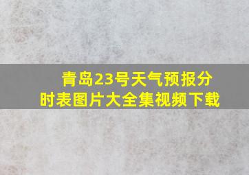 青岛23号天气预报分时表图片大全集视频下载