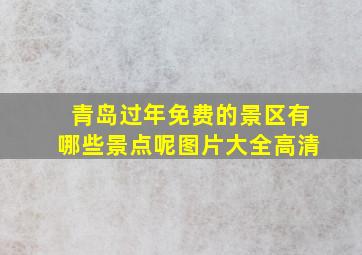 青岛过年免费的景区有哪些景点呢图片大全高清