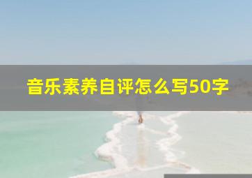 音乐素养自评怎么写50字