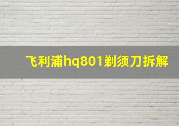 飞利浦hq801剃须刀拆解