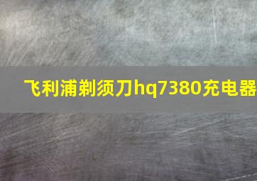 飞利浦剃须刀hq7380充电器