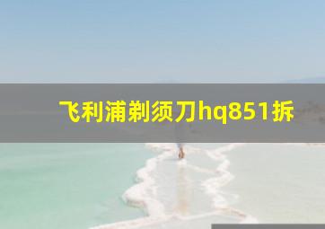 飞利浦剃须刀hq851拆