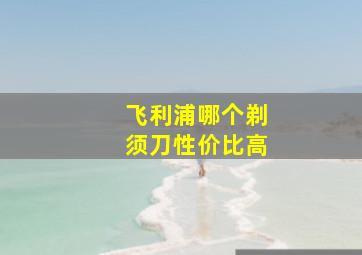 飞利浦哪个剃须刀性价比高