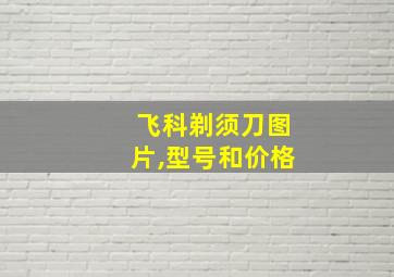 飞科剃须刀图片,型号和价格