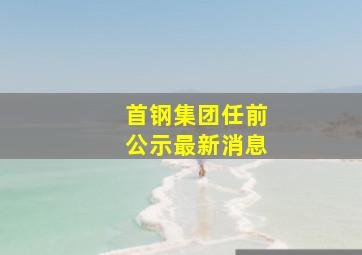 首钢集团任前公示最新消息