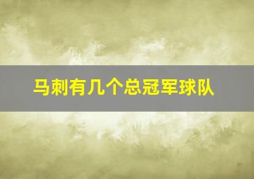 马刺有几个总冠军球队