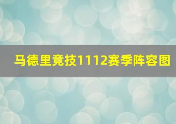 马德里竞技1112赛季阵容图