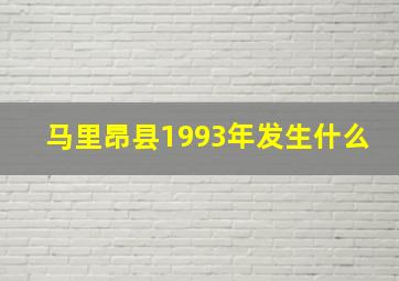 马里昂县1993年发生什么