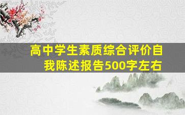 高中学生素质综合评价自我陈述报告500字左右