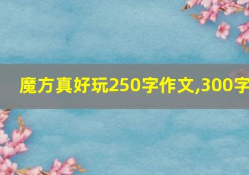 魔方真好玩250字作文,300字