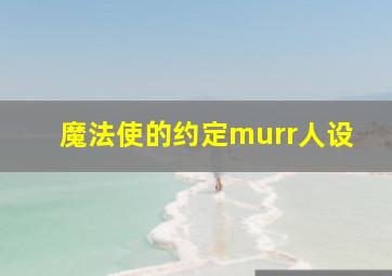 魔法使的约定murr人设