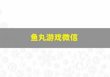 鱼丸游戏微信