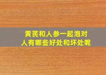 黄芪和人参一起泡对人有哪些好处和坏处呢