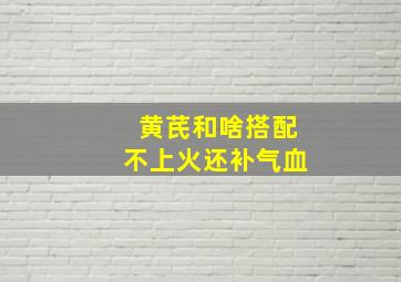 黄芪和啥搭配不上火还补气血