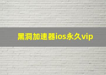 黑洞加速器ios永久vip