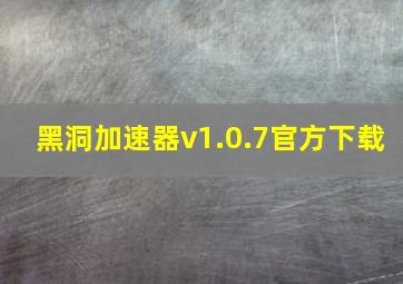 黑洞加速器v1.0.7官方下载