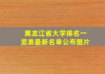 黑龙江省大学排名一览表最新名单公布图片